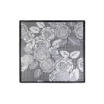 Wholesale silky Vintage Rose Houndstooth Print Bandana Scarf Multi Use Scarf Ban