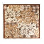 Wholesale silky Vintage Rose Houndstooth Print Bandana Scarf Multi Use Scarf Ban