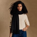 Wholesale solid Cashmere Feel Scarf soft brushed blend polyester viscose oversiz