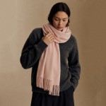 Wholesale solid Cashmere Feel Scarf soft brushed blend polyester viscose oversiz