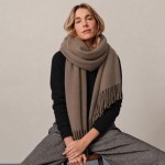 Wholesale solid Cashmere Feel Scarf soft brushed blend polyester viscose oversiz