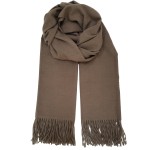 Wholesale solid Cashmere Feel Scarf soft brushed blend polyester viscose oversiz