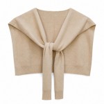 Wholesale knitted Shoulder Wrap soft blend cotton acrylic like sweater knotted s