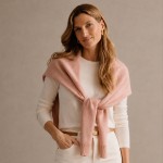 Wholesale knitted Shoulder Wrap soft blend cotton acrylic like sweater knotted s