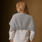 Wholesale knitted Shoulder Wrap soft blend cotton acrylic like sweater knotted s