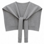 Wholesale knitted Shoulder Wrap soft blend cotton acrylic like sweater knotted s