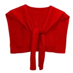 Wholesale knitted Shoulder Wrap soft blend cotton acrylic like sweater knotted s