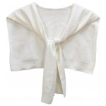 Wholesale knitted Shoulder Wrap soft blend cotton acrylic like sweater knotted s