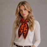 Wholesale do Everything Love Silky Halloween Bat Print Bandana Scarf Multi Use S