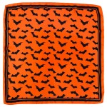 Wholesale do Everything Love Silky Halloween Bat Print Bandana Scarf Multi Use S