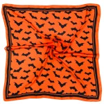 Wholesale do Everything Love Silky Halloween Bat Print Bandana Scarf Multi Use S