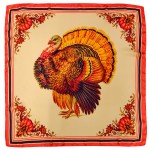 Wholesale do Everything Love Silky Turkey Print Bandana Scarf Multi Use Scarf Ba