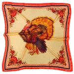 Wholesale do Everything Love Silky Turkey Print Bandana Scarf Multi Use Scarf Ba