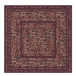 Wholesale leopard print square scarf fluid satin feel woven finished solid contr