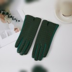 Wholesale textured Woven Gloves allover basketweave sleek notched cuff tailored
