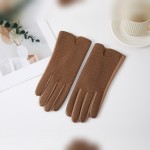 Wholesale textured Woven Gloves allover basketweave sleek notched cuff tailored