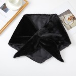 Wholesale plush Faux Fur Scarf dense velvety pile cozy crosses neatly at front n