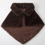 Wholesale faux Fur Bow Shrug plush shawl collar oversized bow at front cropped c