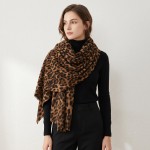 Wholesale leopard Print Oblong Scarf soft brushed fabric generous wraps loops dr