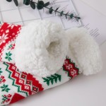 Wholesale holiday Truck Fair Isle Sherpa Slipper Socks classic knit pattern snow