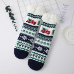 Wholesale holiday Truck Fair Isle Sherpa Slipper Socks classic knit pattern snow