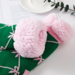 Wholesale bow Checkered Sherpa Slipper Socks two trend right prints dainty bow l