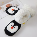 Wholesale plush Cozy Slipper Socks soft thick knit cushioned contrast heel toe m