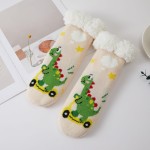Wholesale plush Cozy Slipper Socks soft thick knit cushioned contrast heel toe m