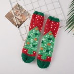 Wholesale christmas Fuzzy Socks festive knit designs like snowmen Christmas tree