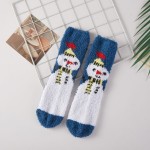Wholesale christmas Fuzzy Socks festive knit designs like snowmen Christmas tree