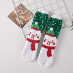 Wholesale christmas Fuzzy Socks festive knit designs like snowmen Christmas tree