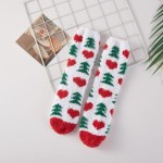 Wholesale christmas Fuzzy Socks festive knit designs like snowmen Christmas tree