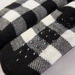 Wholesale buffalo Check Christmas Fuzzy Socks classic check pattern playful holi
