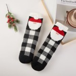 Wholesale buffalo Check Christmas Fuzzy Socks classic check pattern playful holi