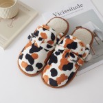 Wholesale buckle Strap Clog Slippers soft printed faux suede cozy sherpa lining