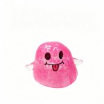 Wholesale glitter ghost squishy smiley soft gel body squishes flat reshapes hand