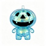 Wholesale glitter jack o lantern character squishy carved grin stubby armed body