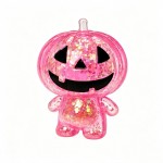 Wholesale glitter jack o lantern character squishy carved grin stubby armed body