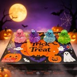 Wholesale twelve piece Halloween squishy display packed printed counter box glit