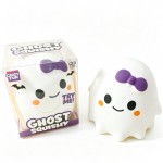 Wholesale bow topped ghost squishy clear window box printed soft slow rise body