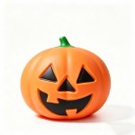 Wholesale jack o lantern squishy solid molded finish carved grin green stem slow
