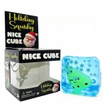 Holiday character ice cube squishy packed in a printed window box, with a translucent jelly cube and a molded winter character suspended inside. Squeeze it and the cube flexes around the figure, then eases slowly back into shape. A cheerful stocking stuffer and classroom treat that merchandises well in a holiday bin. Boxed and ready to hang or stack on a seasonal endcap.