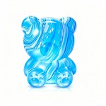 Wholesale oversized gummy bear squishy translucent marbled swirl finish soft slo