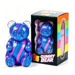 Wholesale oversized gummy bear squishy translucent swirl finish packed printed w