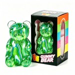 Wholesale oversized gummy bear squishy translucent swirl finish packed printed w