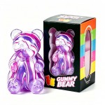 Wholesale oversized gummy bear squishy translucent swirl finish packed printed w