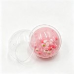 Wholesale bead squeeze ball packed inside clear fillable ornament so it works gi