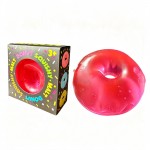 Wholesale donut squeeze ball packed printed window box molded glossy glazed top