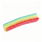 Wholesale rainbow candy squishy like sour belt bent into arch sugar textured sur