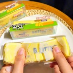 Wholesale butter stick squishy printed molded like wrapped quarter pound block s